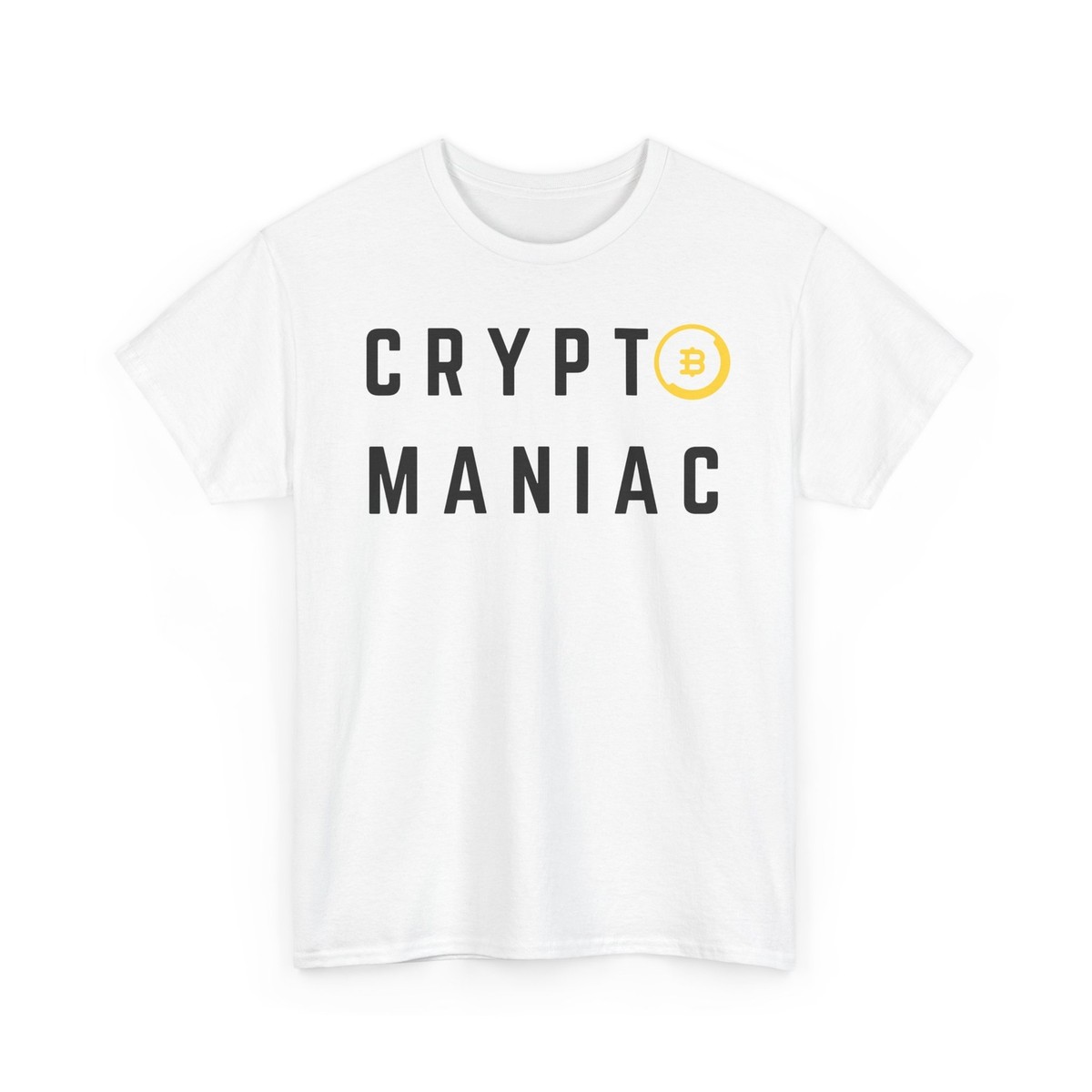 Crypto Maniac / Heavy Cotton Tee / Bitcoin Cryptocurrency Unisex Nerds