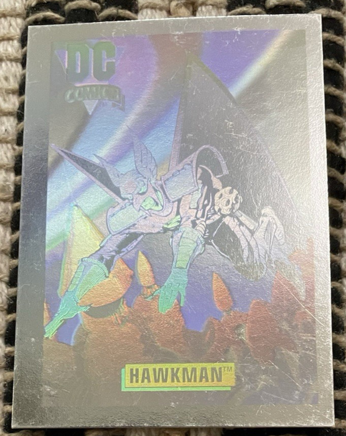 DC Cosmic Series I Hologram comic trading card Hawkman DCH6 holo Impel 1992
