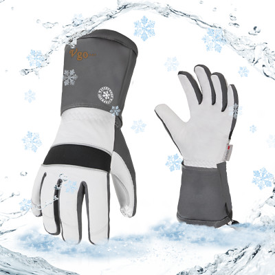 Vgo 1/2 Pairs -23  Above 3M Lined Leather Skiing & Winter Work Gloves (GA8435FW)