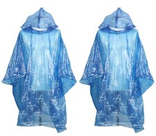 SCOTLAND Twin Pack Saltire Flag Unisex Showerproof Blue White Poncho Adults