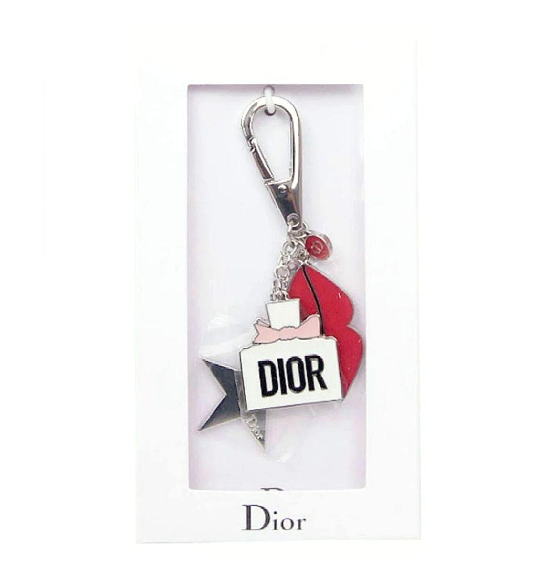 ★CHRISTIAN DIOR★キーリング Christian Dior Bag Charm Keyring Keychain Novelty LIP STAR