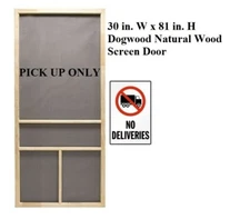 Gazebo Patio Sun Room Wood Screen Door 30 in. W x 81 in. H 30" wide x 81" H