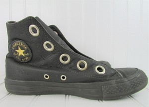 black leather high tops womens