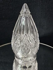 Cut Glass Pear Shaped Ceiling Light Globe 7" Tall, 3" Opening