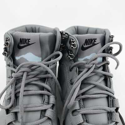 Nike Gray-Black Leather Boots | Lace-Up, Casual Outdoor  display picture 3