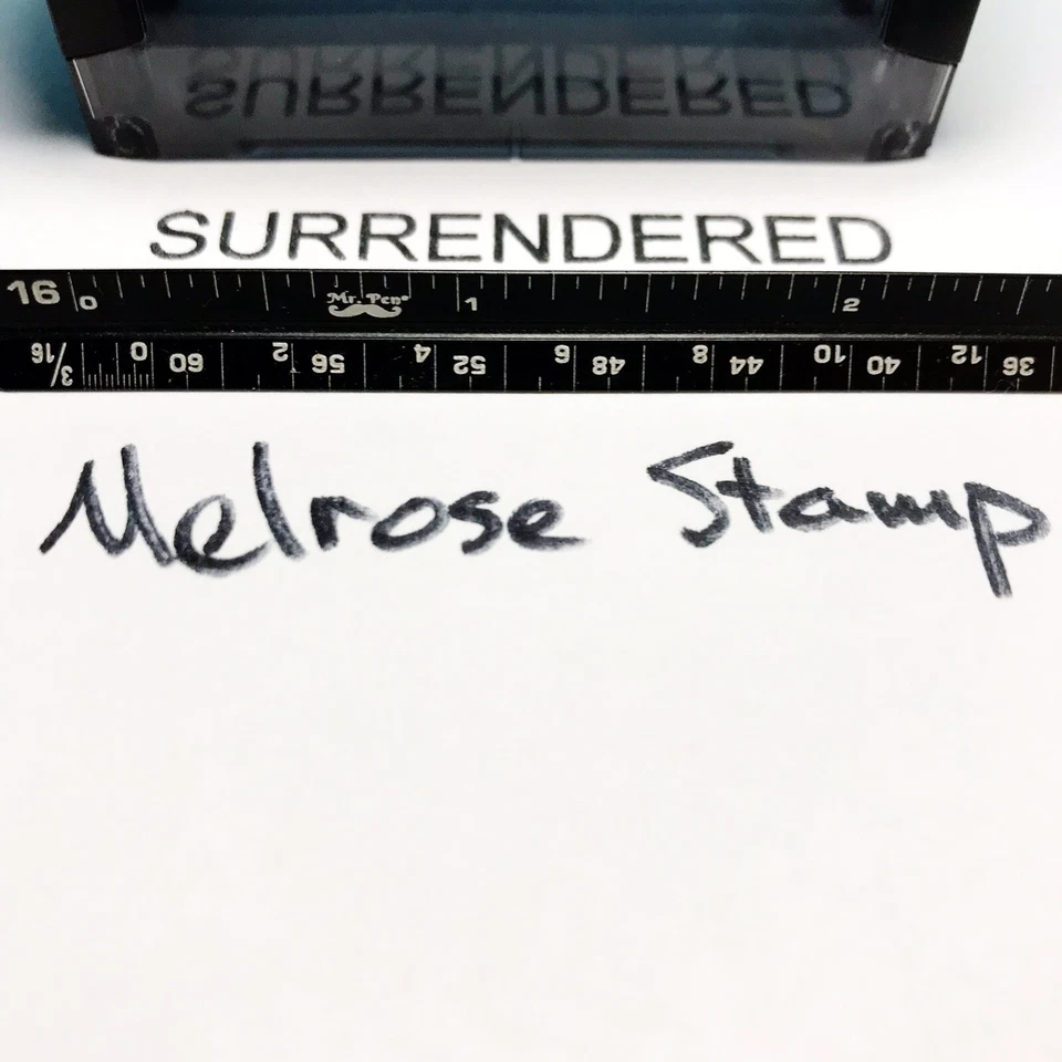 Surrendered Rubber Stamp Black Ink Self Inking Ideal 4913 - Image 4 of 4