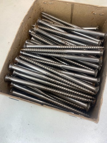 Box Steel Countersunk Screws 4" x 12 Nettlefolds GKN Slotted Full Box of 144 - Picture 6 of 24