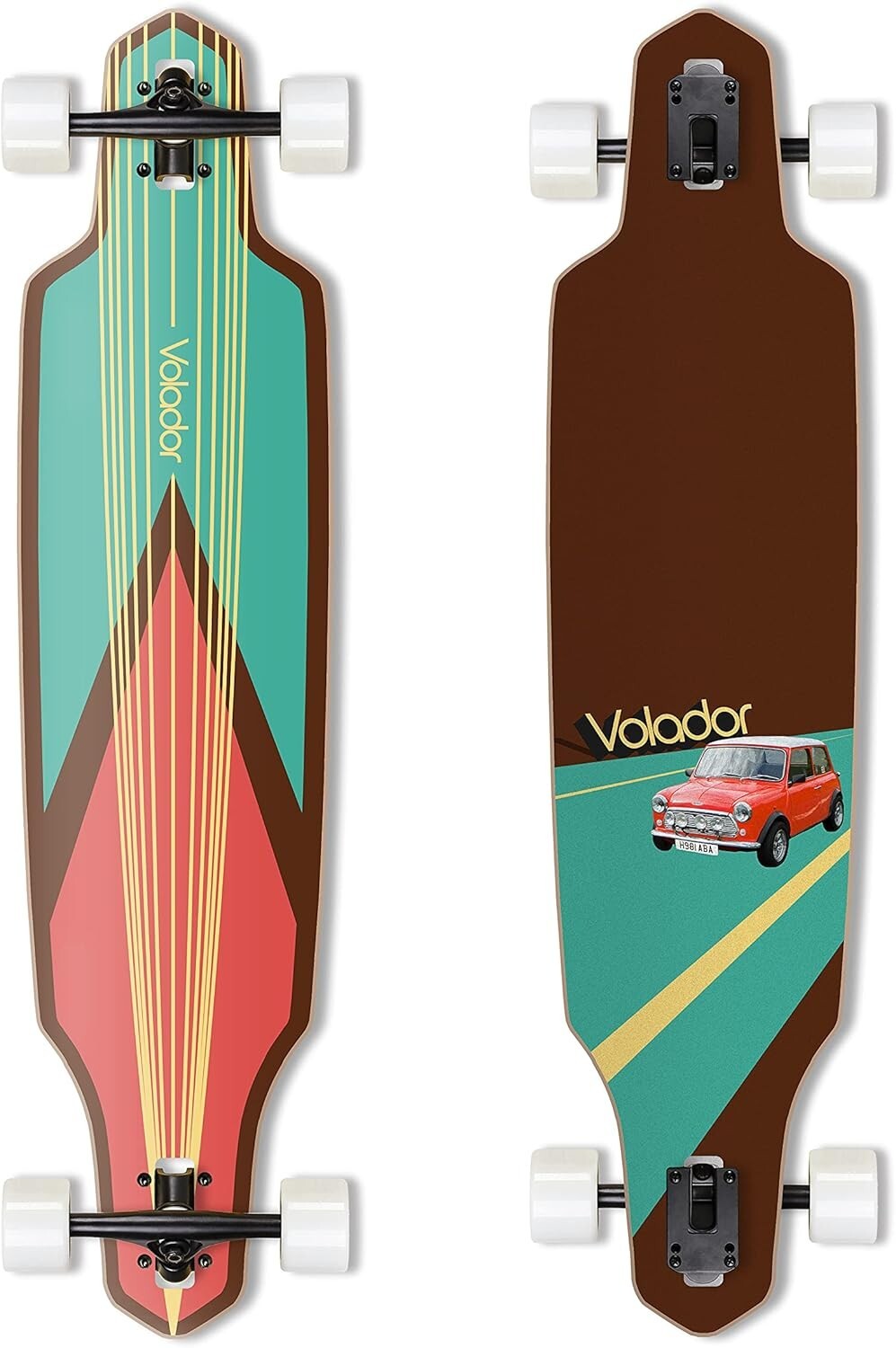 Smooth-Riding Freeride Longboard - 70mm Wheels, ABEC-9 Bearings, 200lb Capacity