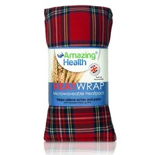 Amazing Health Unscented Hot and Cold Pack for Pain Relief Red Tartan Wheat Bag