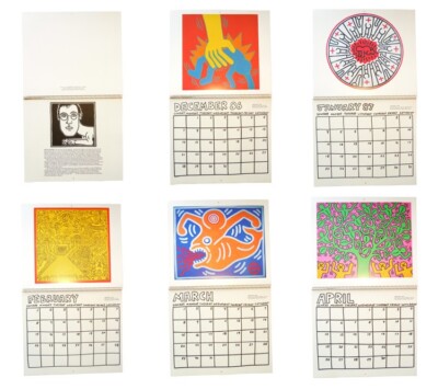 Keith Haring Calendar 1987 Vintage Original Good Condition