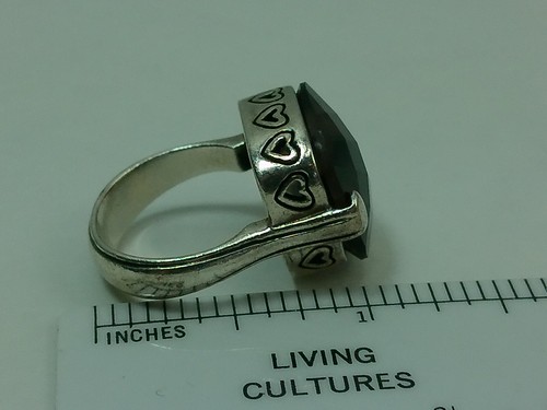 Brighton RIESIGER facettierter Rauchtopas Quarz Stein KLOBIG Sterlingsilber Herz Ring - Bild 23 von 23