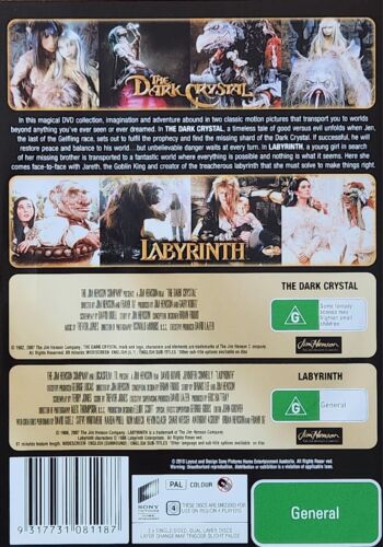 Labyrinth / The Dark Crystal DVD Set (Region 4, 1986) Free post - Picture 2 of 2