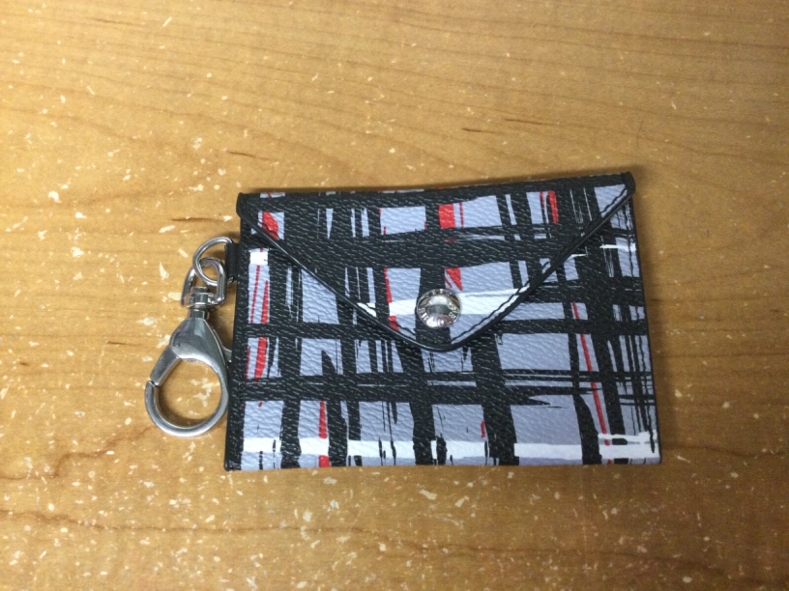 Vera Bradley black white striped envelope coin wallet  