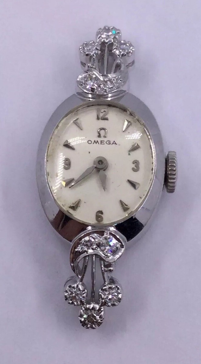 14K & Diamond Ladies Omega Watch Working Omega 14k Yellow Gold Diamond Bezel Ladies Watch 27.5 Grams  main image 2