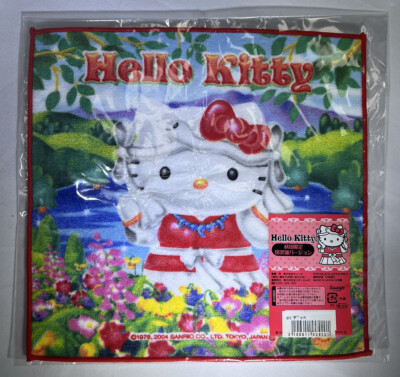 Hello Kitty Sanrio Cotton Cloth Or Washcloth Flowers Mountain - From Akita JAPAN