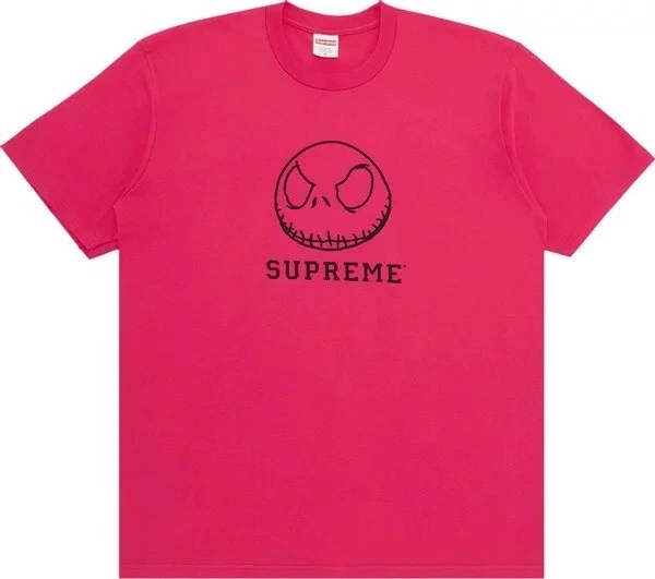 TEE SQUELETTE SUPREME ROSE/TAILLE MOYENNE/FW23 SEMAINE 1 (100 % AUTHENTIQUE) TOUT NEUF