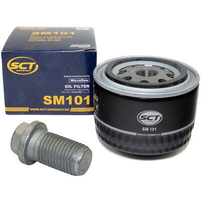 Ölfilter SM101 + Ölablassschraube für Renault 18 1.6 Variable 1.4 Turbo