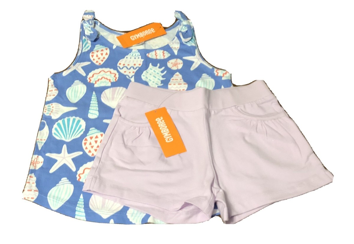 Tenue Short + Débardeur Gymboree Fille - Taille 5/6 - Imprimé Girafe - Occasion Très Bon état