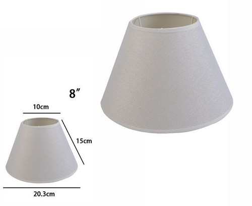 Pantalla Cónica Cono Moderna Lámpara Aplique Blanca E14 Medida 8"