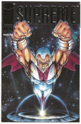 Image Comics; Supreme 1,2,3,4,5,6,7,8 silver foil cover; created by Rob Liefeld