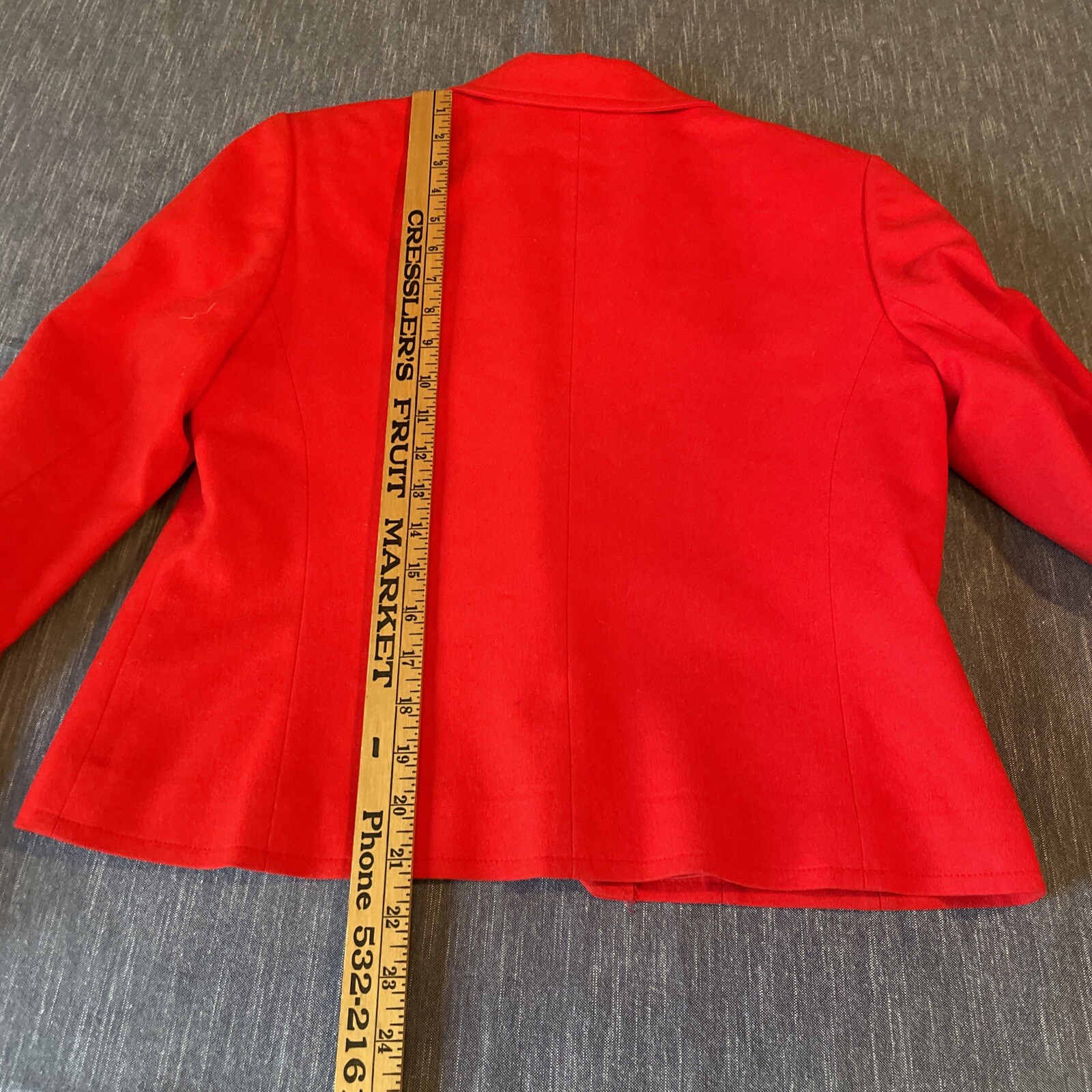 pendleton vintage red wool one button jacket wome… - image 8