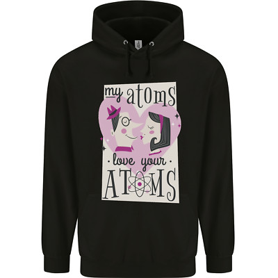 My Atoms Love Your Atoms Valentinstag Herren 80% Baumwolle Hoodie