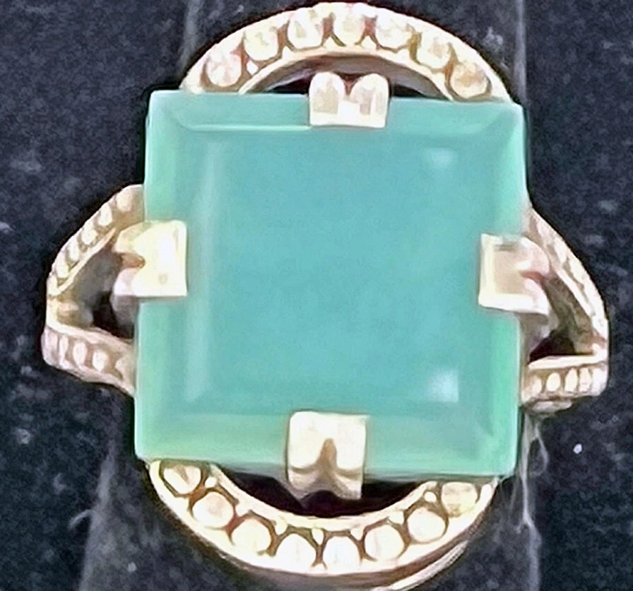 Anillo Nicky Butler Calcedonia Plata Esterlina Arco Deco 6 Foto 4 de 4