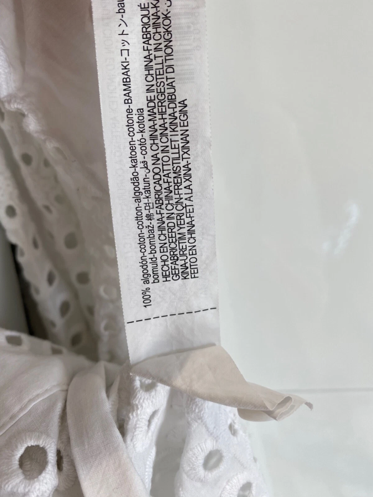 OFF WHITE Abito Camicia in pizzo Zara Off bianco cotone ricamato openwork taglia S preferito blogger