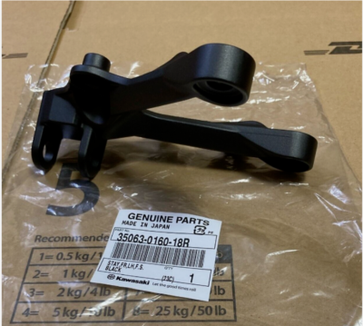 KAWASAKI Genuine 2020-2023 Ninja ZX-6R STAY,FR,LH,BLACK 35063-0160