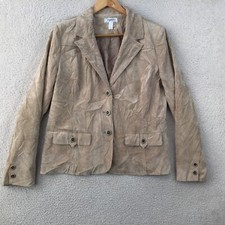 Dress Barn Brown Corduroy Cotton Regular Jacket Women Size Uk Large New