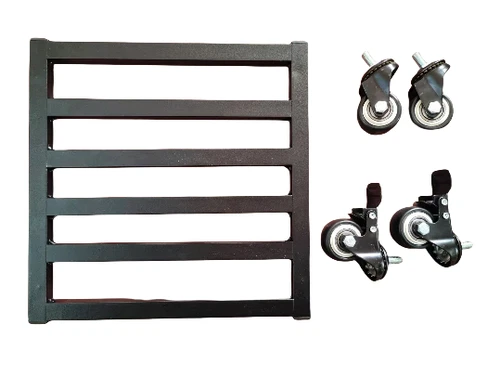 Aluminum Square Plant Dolly Stand Rolling 4 Wheels Caddy Holder Patio Pot Black - Picture 2 of 46