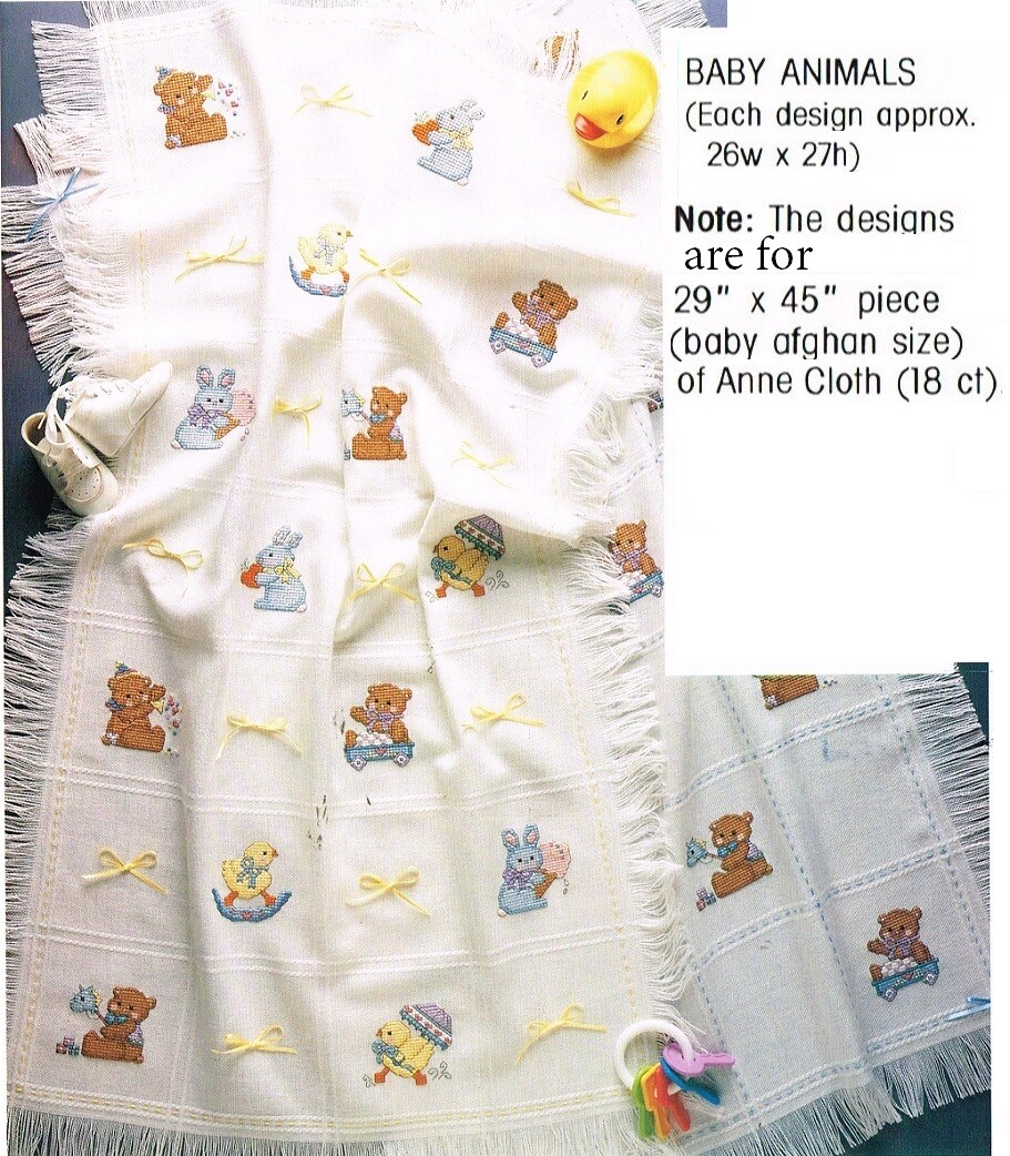 BABY ANIMALS FOR THE BABY ANNE CLOTH CROSS STITCH PATTERN ONLY - TL PM | eBay baby-animals-for-the-baby-anne-cloth-cross-stitch-pattern-only-tl-pm-ebay