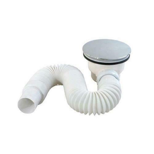 90mm Shower Trap Waste Flexible Pipe Shower Enclosure Tray Fast Flow