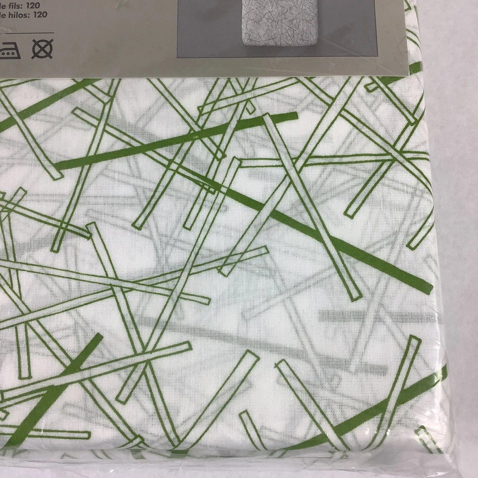 Funda nórdica doble Ikea verde blanco Gronkulla mediados de siglo moderna nueva Foto 3 de 4