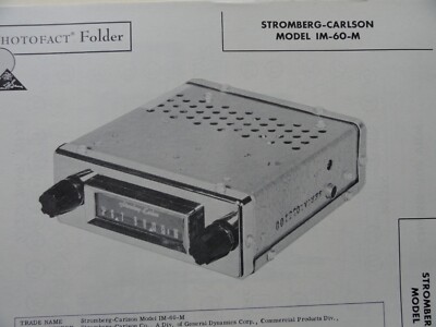 Original Sams Photofact Manual STROMBERG-CARLSON IM-60-M (542)