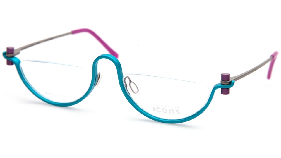 New Gail Spence ICONS Gail One c.8521 Petrol Eyeglasses Frame 54-22-150mm B28mm - Imagem 3 de 4