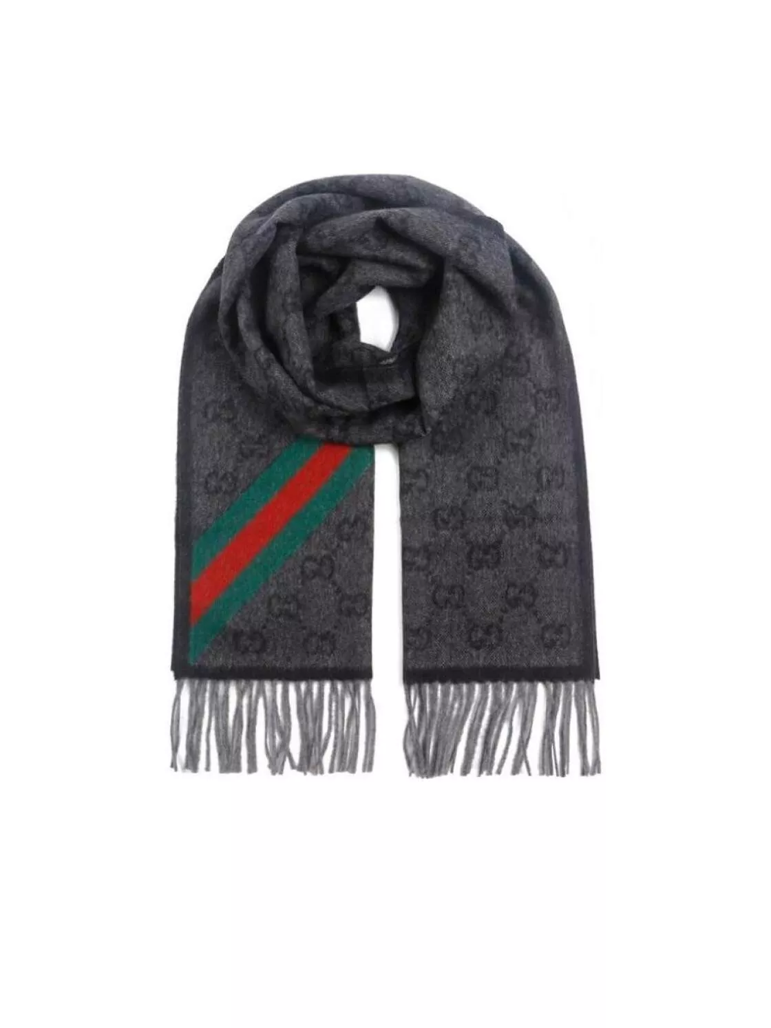 Echarpe Gucci logo en laine mélangée GG