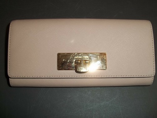 Michael Kors Crossbody Studded Saffiano Leather Pink Blush Purse With Wallet - Picture 10 of 12