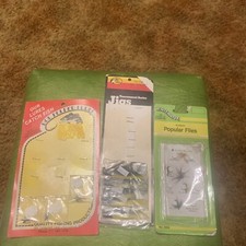 3 Packages Vintage Bass Pro Shops South Bend Bob Folder  Bucktails Flies