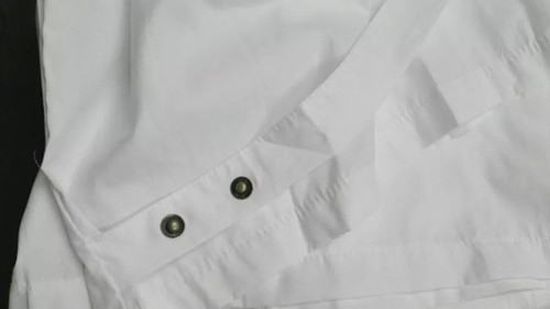 Lady Puff Sleeve Shirt Cotton Button Bubble Fashion White Work Retro Blouse Top - Picture 8 of 12