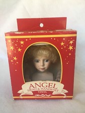 Vintage NIB 1991 Fibre-Craft Vinyl Angel Head and Hands Set Doll Making Parts