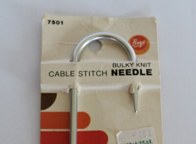 Vintage Boye Cable Stitch Needle, Silver - Original Package