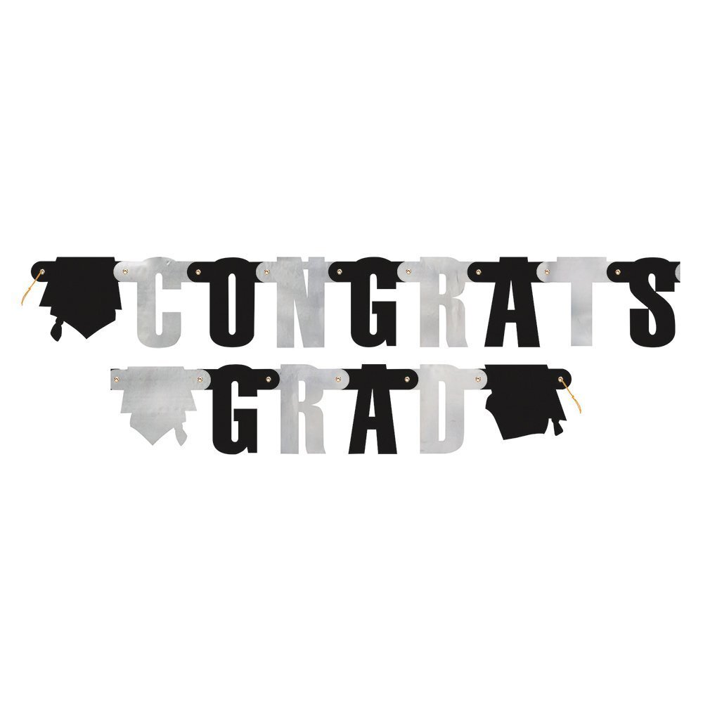 Graduation Banner Party Bunting Decoration Graduation Party Garland Mortar Board