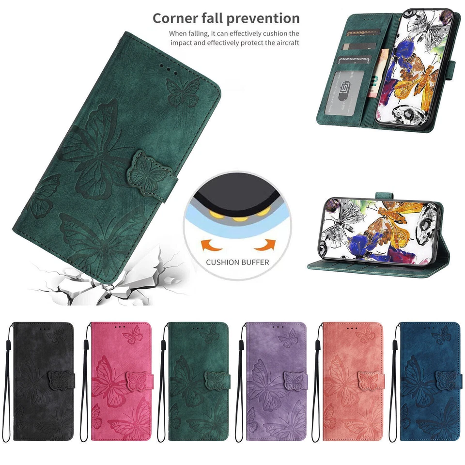 Flip Butterfly Wallet Phone Case For Huawei P40 P30 P50 Y5 Y7 P20 Y5P Nova 9 5T - Image 2 of 4