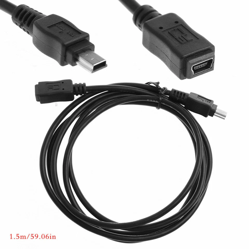 Mini USB B 5 Pin Male to Mini USB Female M/F USB 2.0 Extension Cable 1.5m - Image 3 of 4