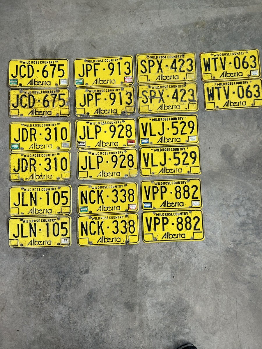 アンティーク雑貨 1993   Plate Alberta Vintage Yellow Collector License Plates | eBay