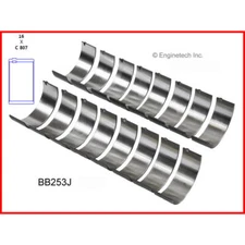 Enginetech Rod Bearing Set BB253J010; Replacement .010 in. for SBC Large Journal