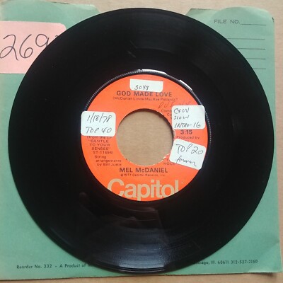 MEL MCDANIEL God Made Love 45 7'' COUNTRY Vinyl Record Capitol Records