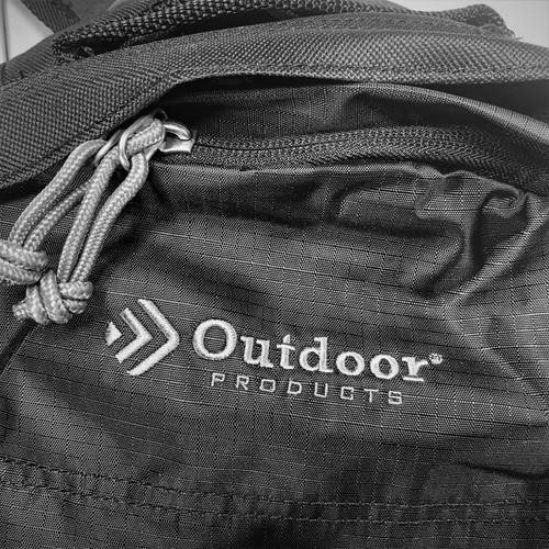Outdoor Products Backpack 25L Black Blue Adjustable Straps Hiking Camping Travel - Picture 7 of 20