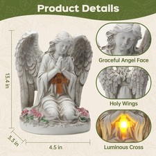 Elegant Solar-Powered Angel Garden Statue for...